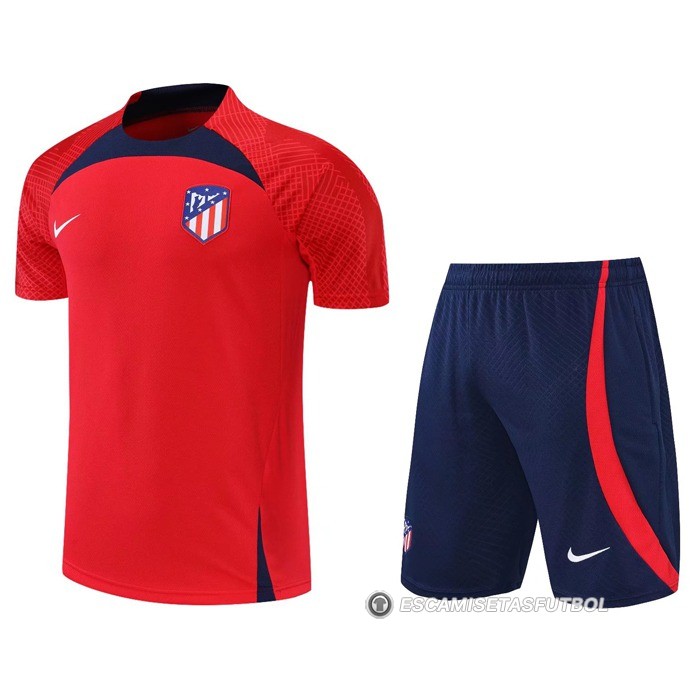 Chandal del Atletico Madrid Manga Corta 22-23 Rojo - Pantalon Corto